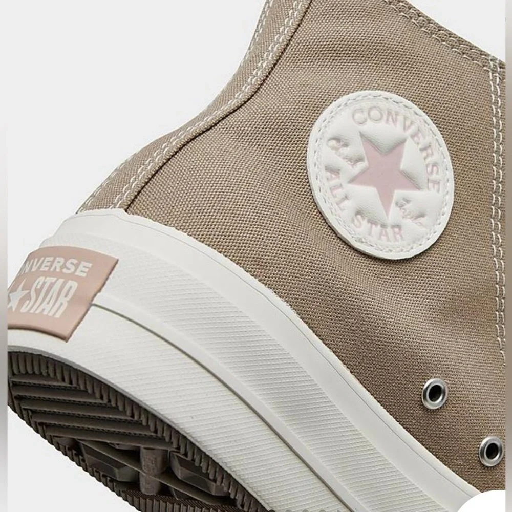 NWB Converse High-Top Canvas Sneakers - Tan